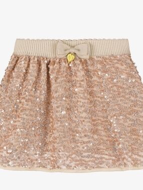 Angel's Face Sinead Pinkish gold Sequin Skirt Sz 10-11